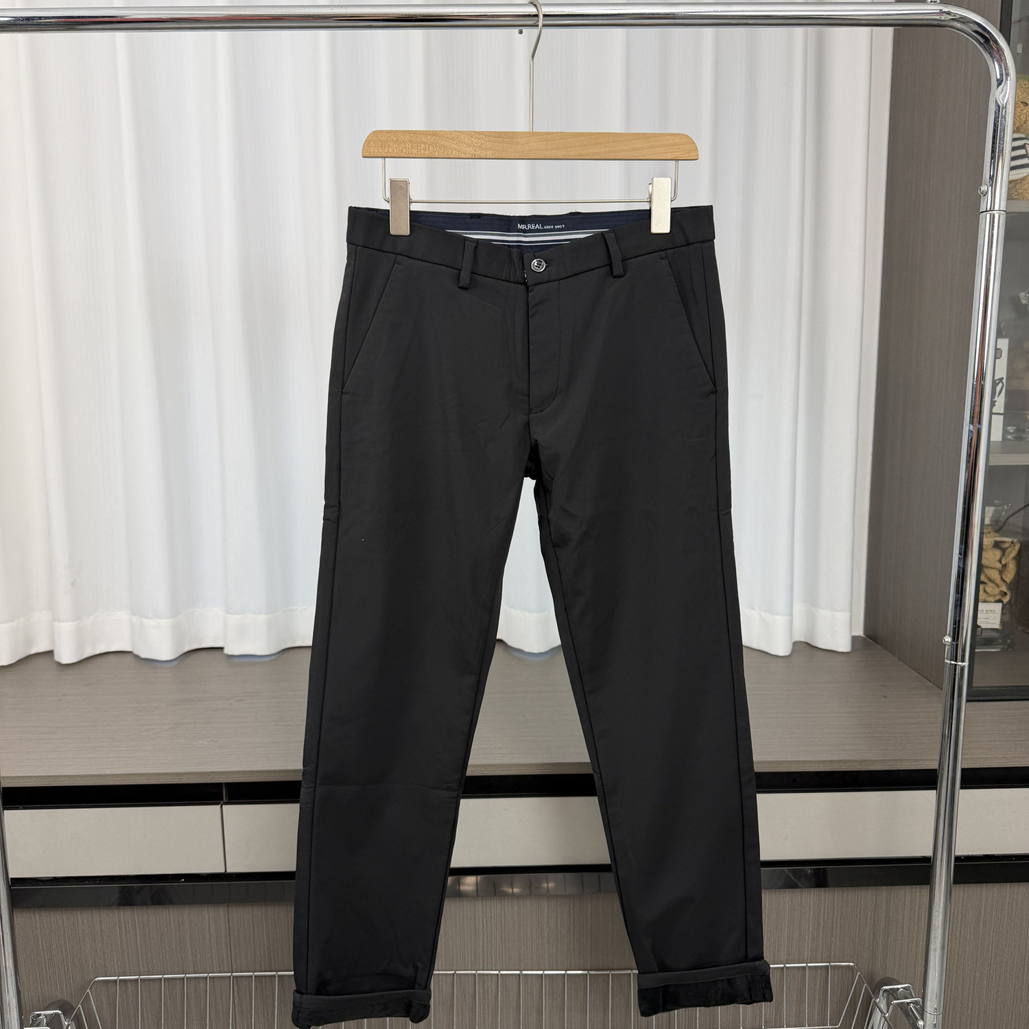 一线公司单！垂坠有型！外贸男装冬季商务通勤加绒保暖直筒休闲裤