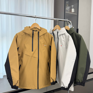 外贸户外防水拉链运动宽松工装 秋冬男士 连帽棉衣 柜1400 北欧线
