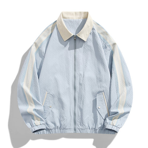 运动休闲翻领夹克外套上衣