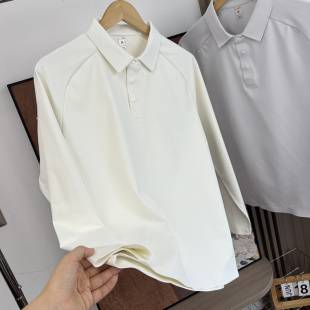 polo衫 户外机能风 秋冬薄绒舒适保暖休闲长袖 外贸男装 潮 3D立裁