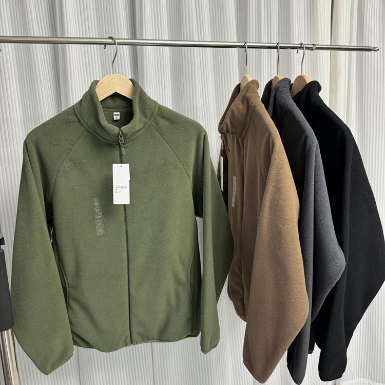 口碑好货!细腻软糯!外贸男装秋冬休闲立领保暖摇粒绒夹克外套