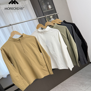 男士 秋季 外贸立裁半拉链速干透气弹力T恤 综训系列 7A抗菌科技