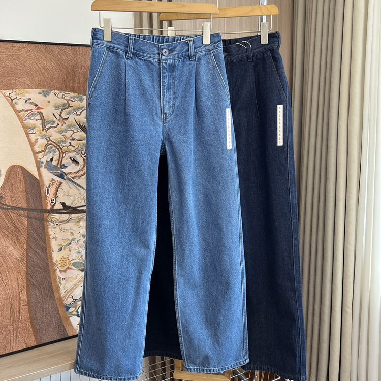 自留推荐！水洗柔软！外贸男装秋季户外宽松百搭直筒休闲牛仔裤潮