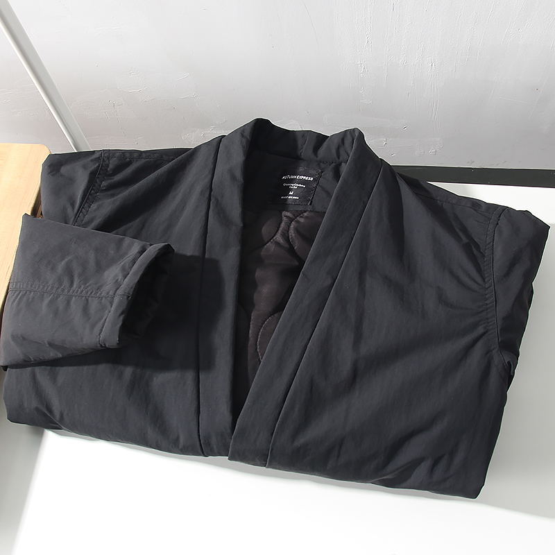 道袍式开衫宽松休闲棉衣外套