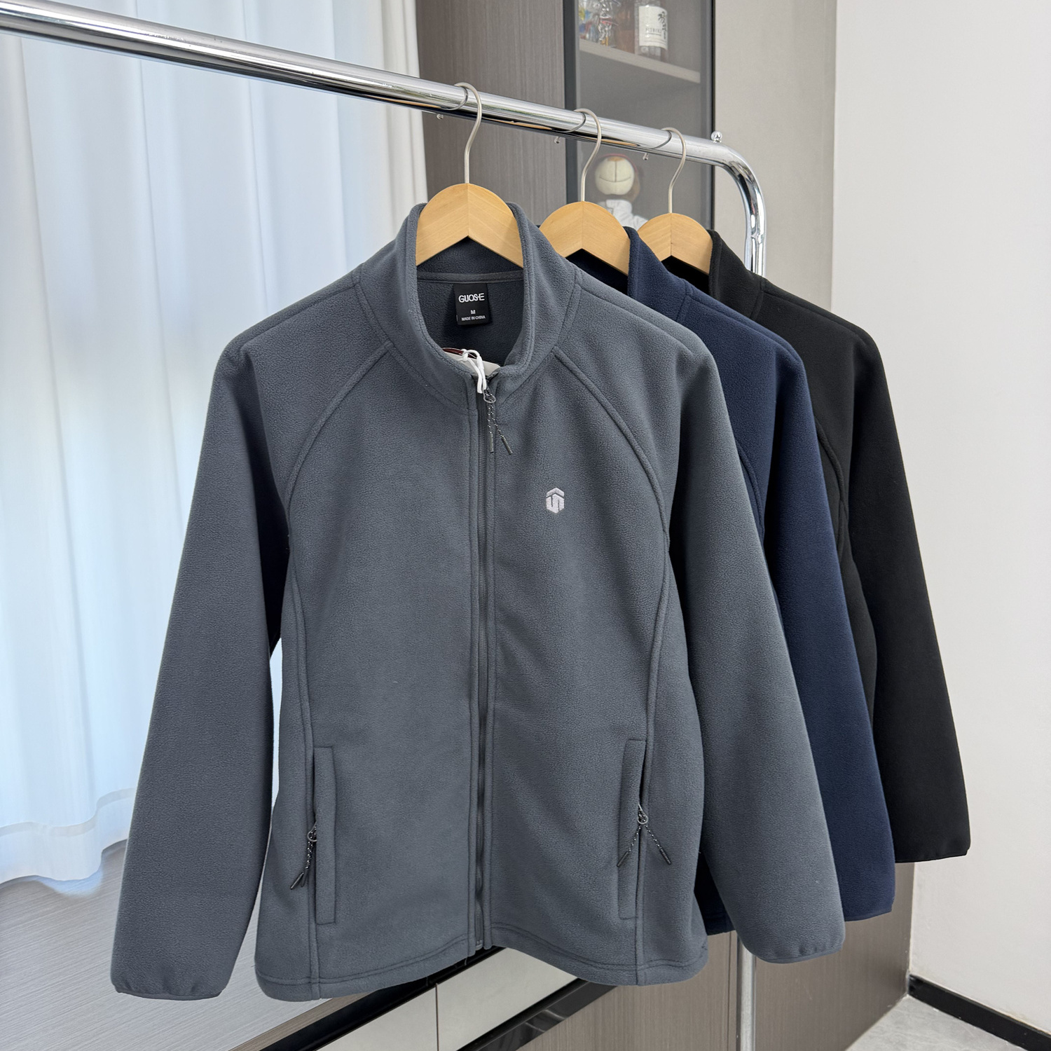 轻暖御寒冲锋衣内胆抓绒衣外套