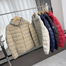 男女外贸简约百搭短款 冬季 保暖羽绒服连帽外套 90白鸭绒 轻薄