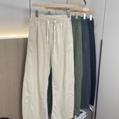 休闲松紧腰舒适宽松直筒休闲裤 设计师款 春季 外贸男装 细腻顺滑