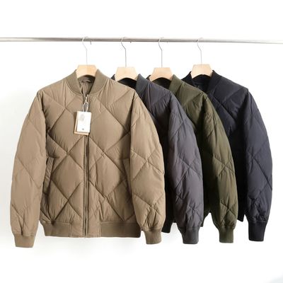 棒球领休闲羽绒服外套