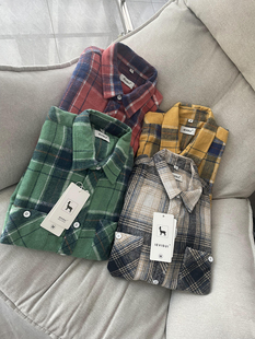 软糯手感 休闲衬衫 外贸男装 基础百搭格子长袖 秋时尚 超值性价比