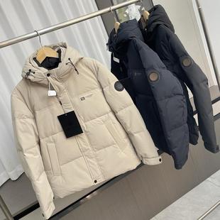 巨厚实！蓬松保暖！外贸男装冬季户外防寒防风防水连帽羽绒服外套