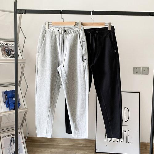 男士外贸弹力锥形运动休闲裤