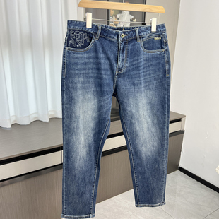 弹力舒适休闲百搭直筒牛仔裤 撤柜福利 秋季 外贸男装 潮 酵洗水洗