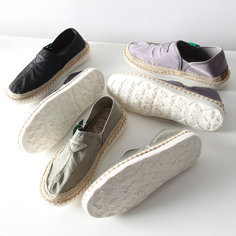 북미 단돈  39.99  통기성이 뛰어난 아이스 실크 갑피  대외 무역 남성 봄 여름 슬립 온 에스파드리유 캐주얼 천 신발