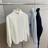 秋冬男士 外贸时尚 百搭立领开衫 重磅人气款 休闲打底针织衫 外套潮