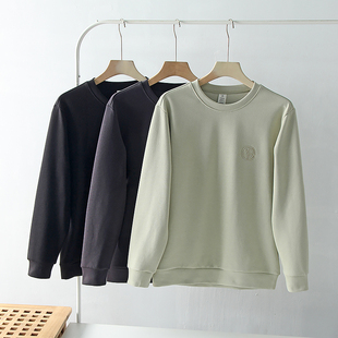 立体刺绣 套头长袖 外贸男装 毛圈棉基础款 卫衣潮 春秋季 设计师线