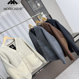 出口日单！仿羊羔绒内里！外贸男装秋冬情侣款休闲加厚摇粒绒外套