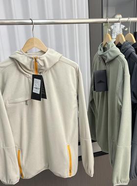 户外城市机能！玉米格P绒！ 外贸男装秋冬半拉链运动休闲连帽卫衣