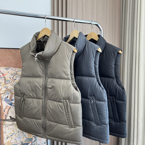 轻盈高蓬松！90鸭绒！外贸男装秋冬保暖加厚立领休闲羽绒服马甲潮