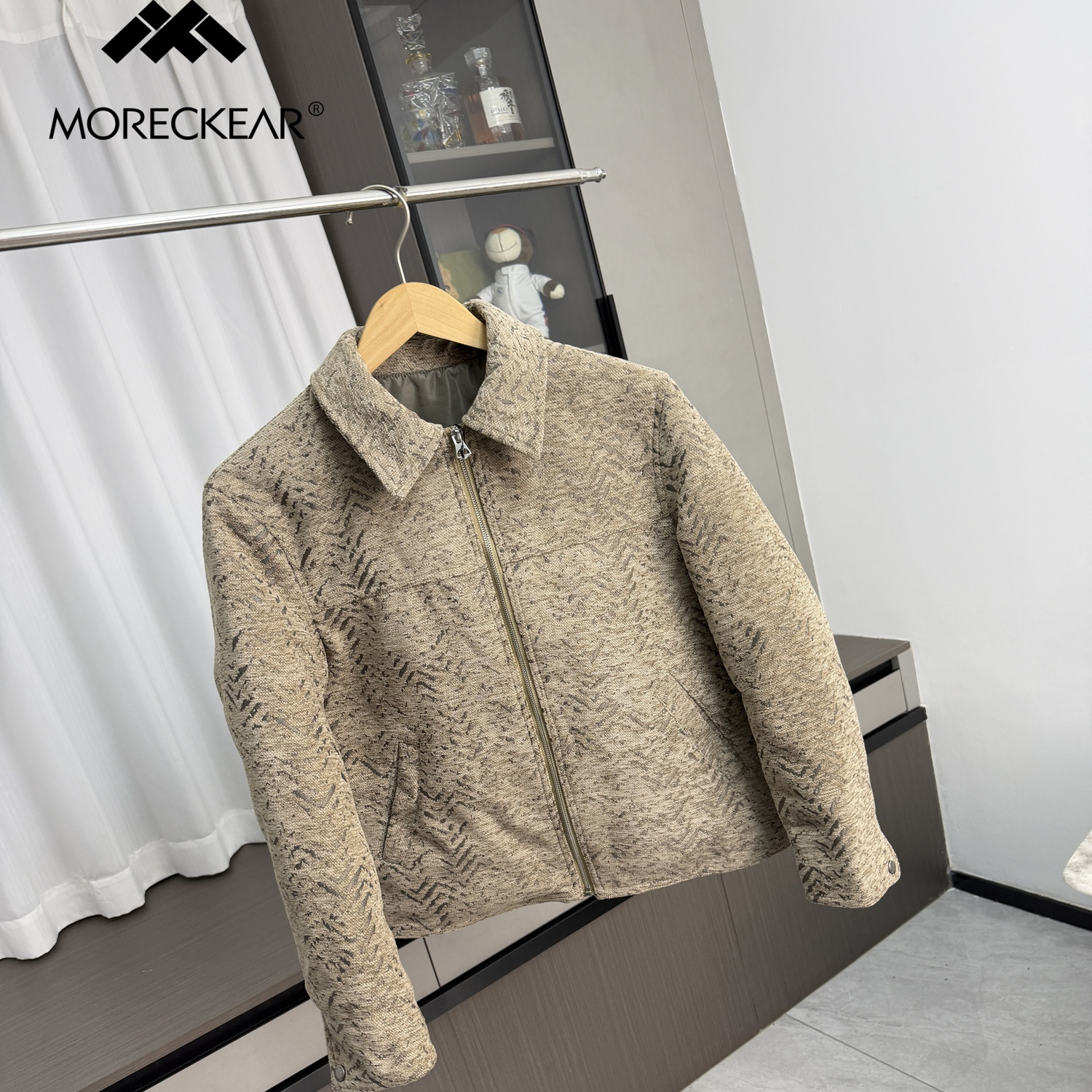 ODM公司单！提花质感！ 男装秋冬厚实防风宽松休闲翻领夹克外套潮