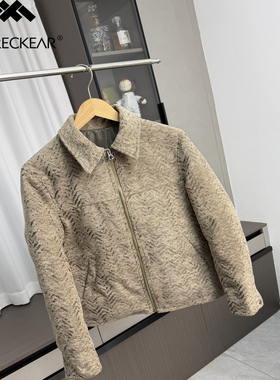 ODM公司单！提花质感！ 男装秋冬厚实防风宽松休闲翻领夹克外套潮