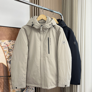 冬季 外贸男装 户外抗寒防风保暖连帽羽绒服外套 90鸭绒 撤柜高货