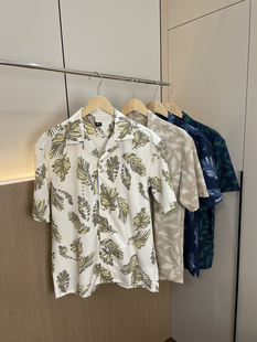 夏季 外贸男装 情侣款 吸湿排汗百搭休闲短袖 度假风 衬衫 UPF50