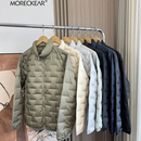 秋冬防风百搭立领轻薄保暖羽绒服 外贸男装 情侣款 分仓压胶锁绒
