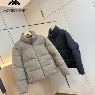 冬季 外贸男装 厚实保暖立领灯芯绒棉服外套潮 男女可穿 设计师线