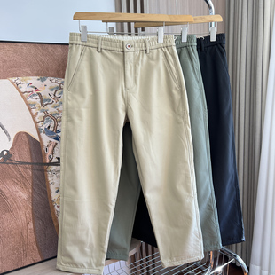 纯色百搭加绒保暖直筒休闲裤 超值推荐 冬季 外贸男装 潮 防风防水