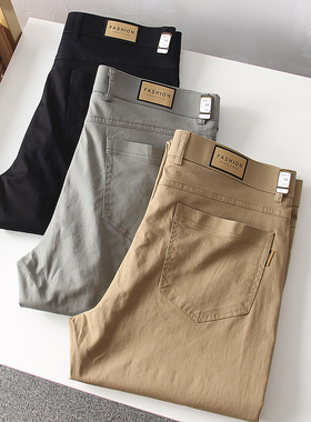 口碑线！ODM公司！外贸男装春夏款爽滑舒适透气百搭商务休闲裤潮