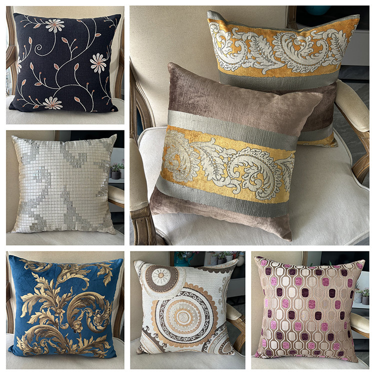 美式沙发定制抱枕套可拆洗大靠背