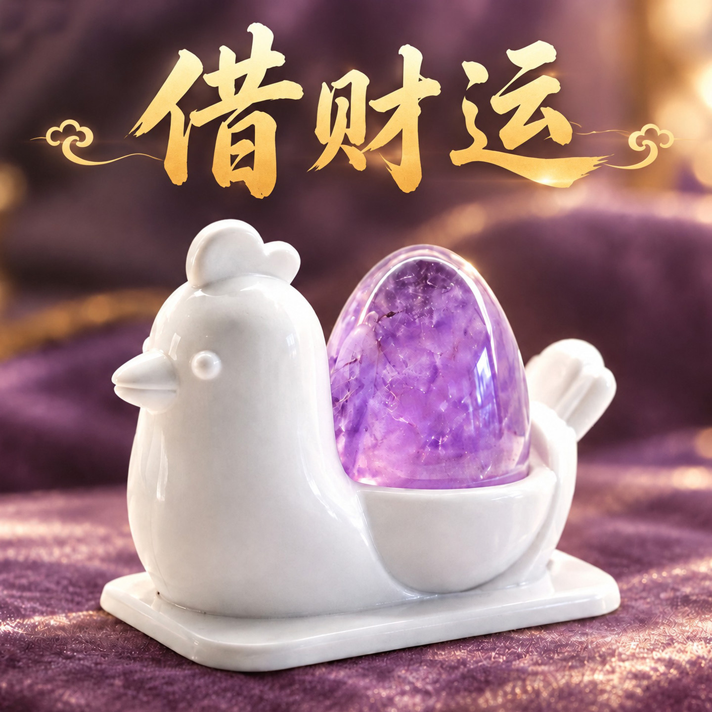 天然紫水晶摆件办公桌工位玄学桌面情绪稳定器招财家用旺宅莫生气