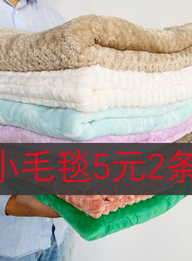 法兰绒小毯子很实惠宠物睡觉专用