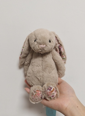 正版现货JELLYCAT动物系列Blossom米色派朵尔花布邦尼兔毛绒玩具