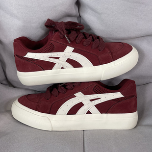 男学生百搭运动休闲鞋 小众复古酒红低帮板鞋 ins潮牌新款 国潮男鞋