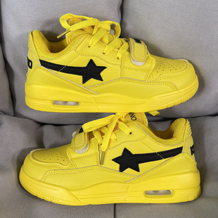 男情侣百搭休闲运动板鞋 国潮鞋 子男ins港风潮牌复古厚底气垫球鞋