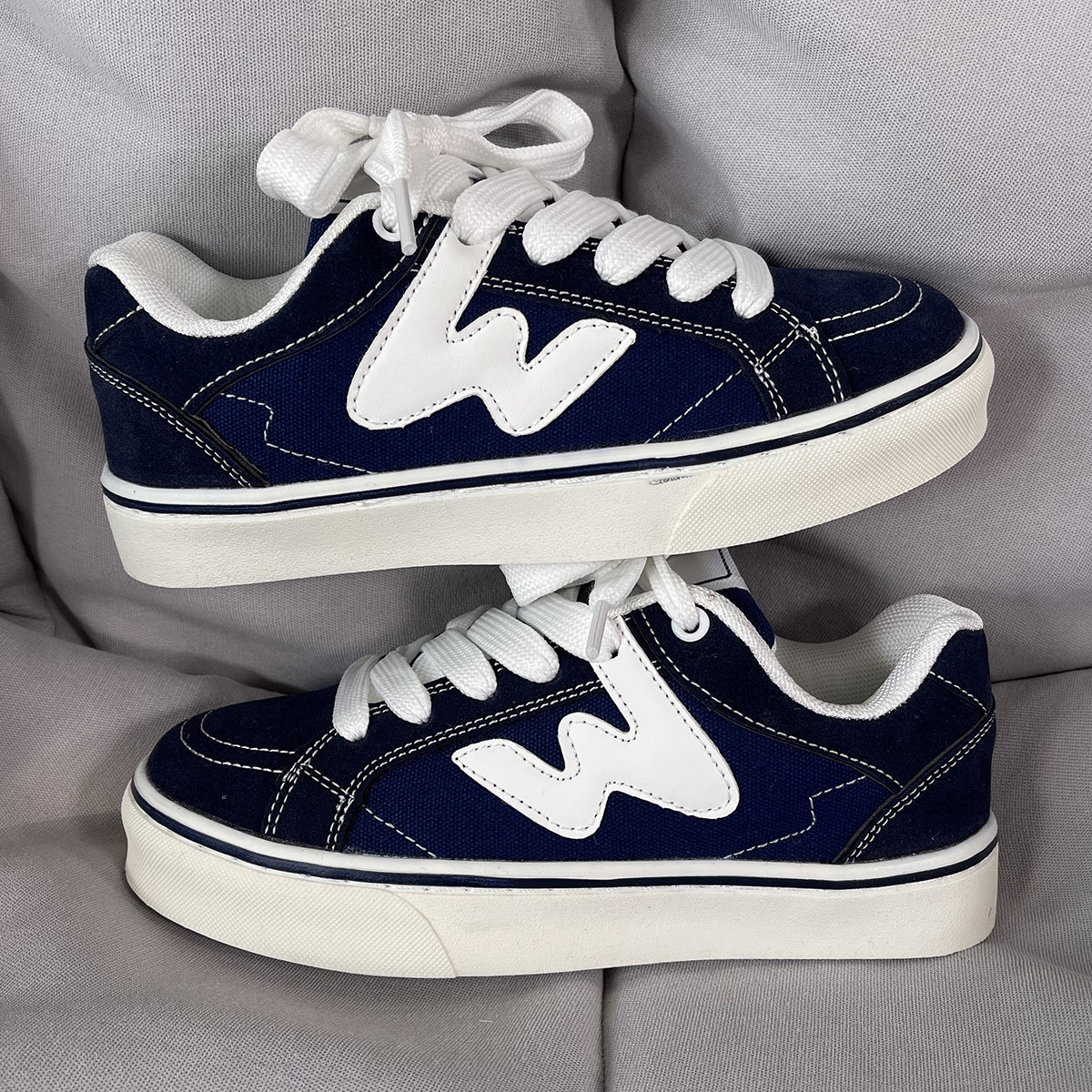 国潮男鞋ins潮牌小众原创深蓝低帮滑板鞋男女情侣百搭运动休闲鞋,流行男鞋,休闲板鞋,淘宝优惠券,粉丝福利购,淘宝优惠卷