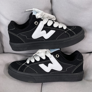 男校园情侣百搭休闲运动鞋 国潮男鞋 ins潮牌小众复古低帮黑色板鞋