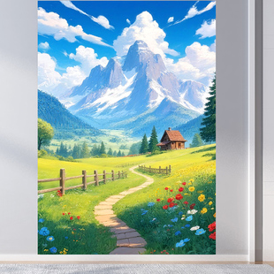 可爱治愈系自粘背景墙贴宿舍卧室墙面装 饰贴画墙画墙纸壁画贴纸