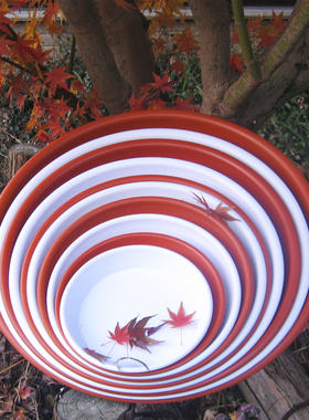 白色托盘加厚树脂塑料底座底盘垫底圆形接水盘花盆托绿萝多肉大号