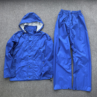 防暴雨分体式 日单男款 套装 夏季 全网衬压胶雨衣 轻薄雨衣雨裤