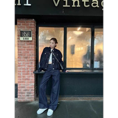 高腰显瘦修身 宽松小阔腿 M品牌复古直筒牛仔裤 女新款 爆款 299