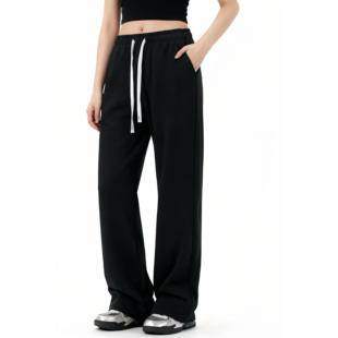 恒温黑科技澳绒松紧高腰休闲卫裤 黑灰两色 2026春款 镇店神裤