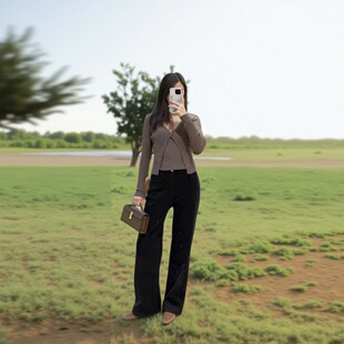 25冬 尖货ROW风恒温科技一体绒土耳其四面弹面料直筒阔腿牛仔长裤