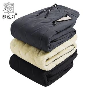 新款冬裤男款厚款男士加绒裤子保暖裤北方外穿特厚加绒裤防水防寒