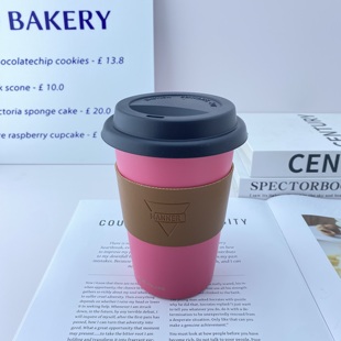 食品级manner咖啡杯盖随手杯硅胶杯盖防漏杯盖带吸管孔茶杯防尘盖