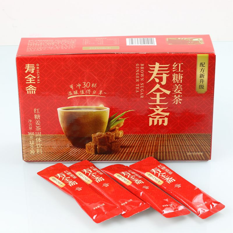 寿全斋红糖姜茶360g（12g*30条）大包装古法速溶颗粒老姜汤茶 咖啡/麦片/冲饮 中式养生冲饮 原图主图