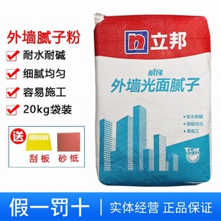 立邦快涂宝外墙光面腻子粉防水防霉抗碱家用袋装墙面裂缝剥落白色