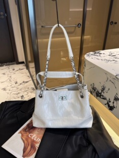 同丰2026新款 百搭链条单肩斜挎包潮 女包高级感菱格绣线手提包时尚