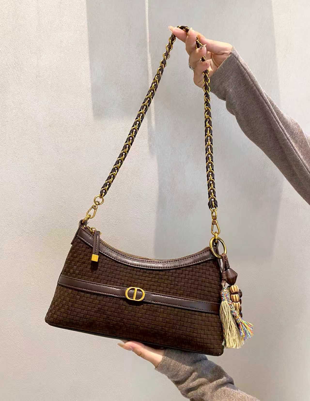 美缇女包小链条编织纹单肩斜挎潮